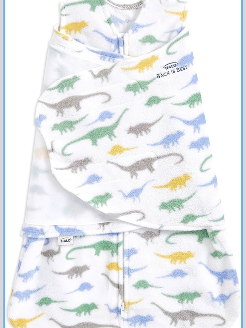 HALO SleepSack Swaddle 3-6M Dinosaur Fleece Sleep Sack